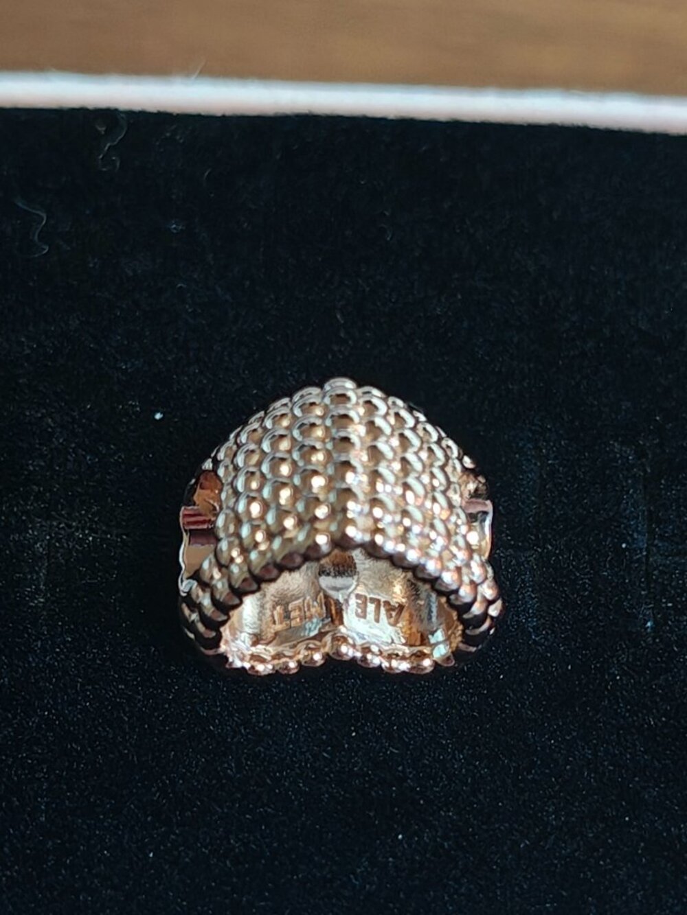 Authentic Pandora Rose Beaded Heart Charm 787516 New With Tags 14K Rose Gold - Picture 8 of 12